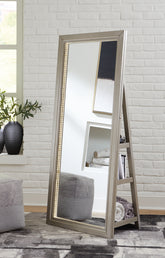 Sectionals for Less - Ashley Furniture - Evesen Mirror - Floor Standing Mirror/Storage / Black - A8010384