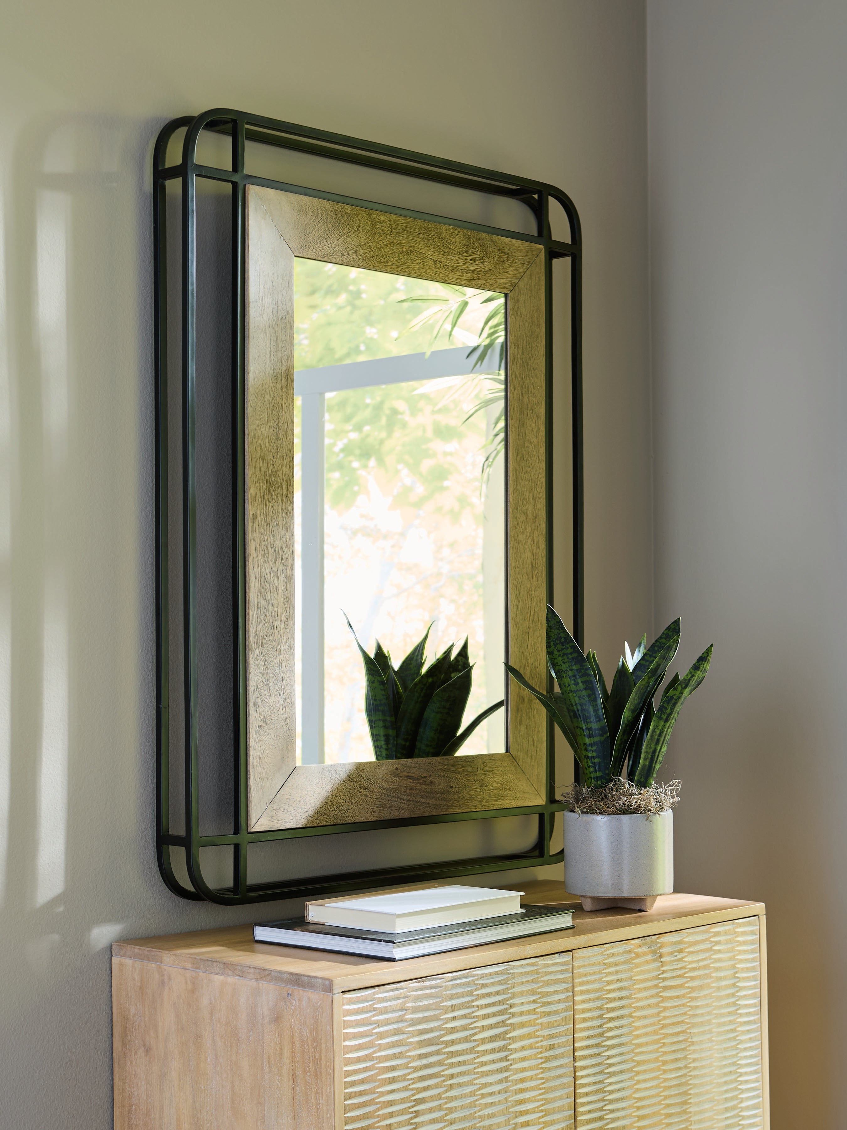 Sectionals for Less - Ashley Furniture - Beelman Mirror - Accent Mirror / Black/Brown - A8010409