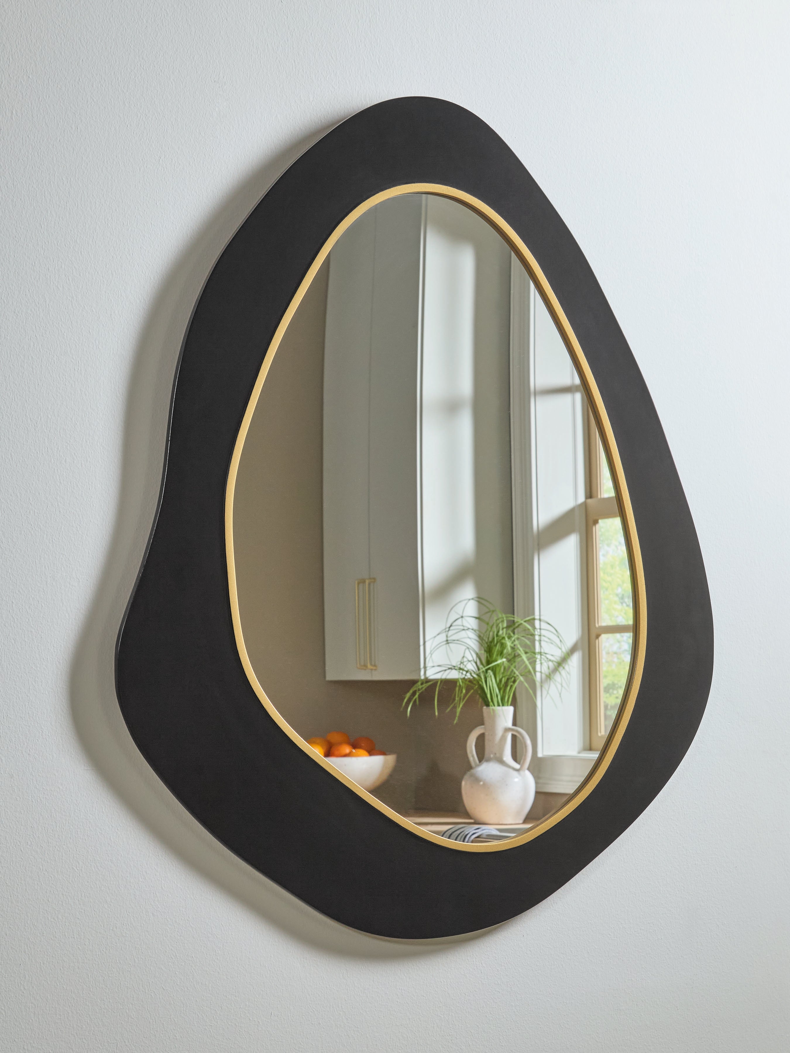 Sectionals for Less - Ashley Furniture - Kierlock Mirror - Accent Mirror / Black/Gold Finish - A8010414