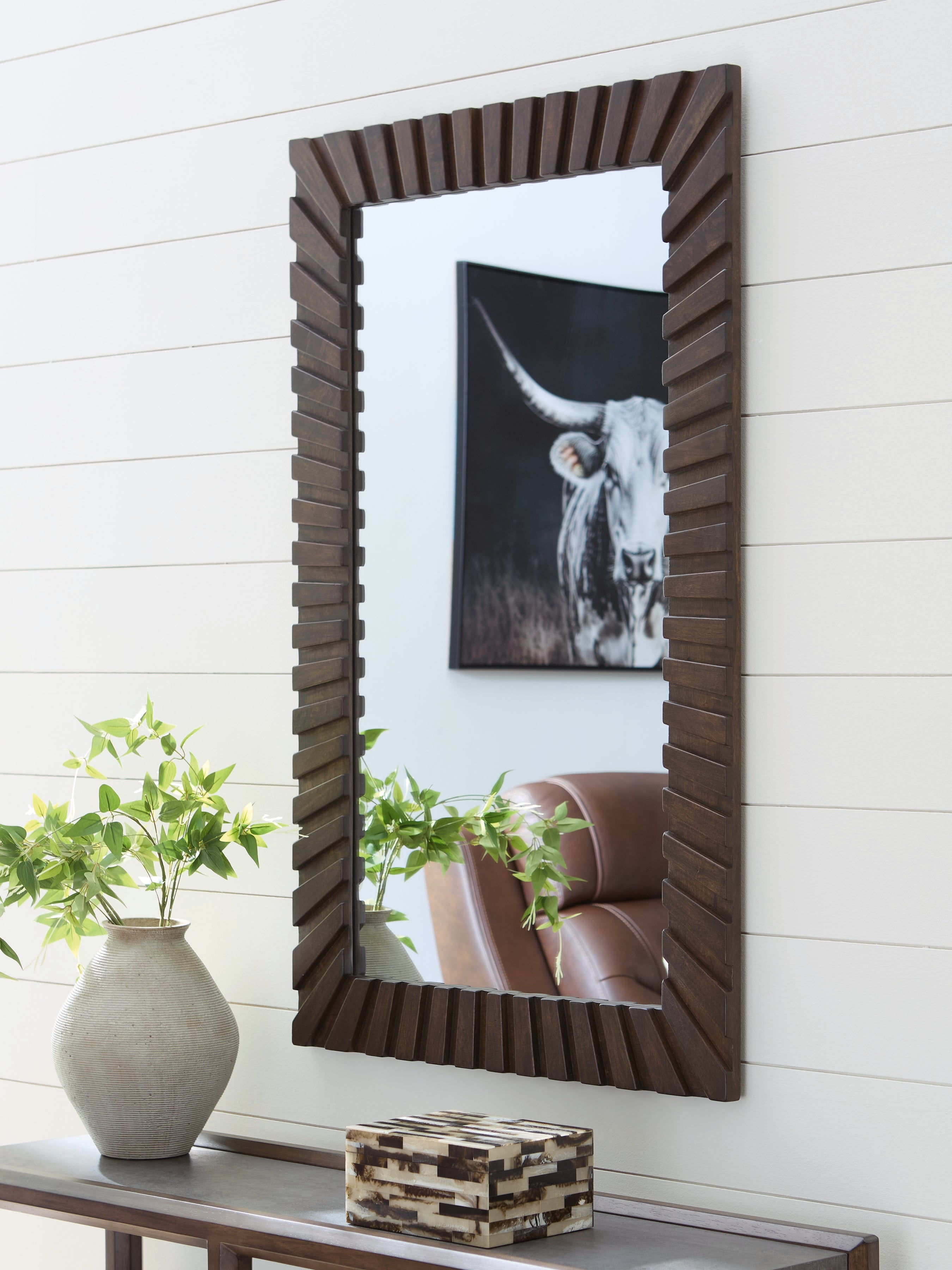 Sectionals for Less - Ashley Furniture - Advin Mirror - Accent Mirror / Dark Brown - A8010428