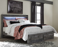 Sectionals for Less - Ashley Furniture - Baystorm Bedroom - Full Panel Bed with 2 Storage Drawers / Gray - B221B34