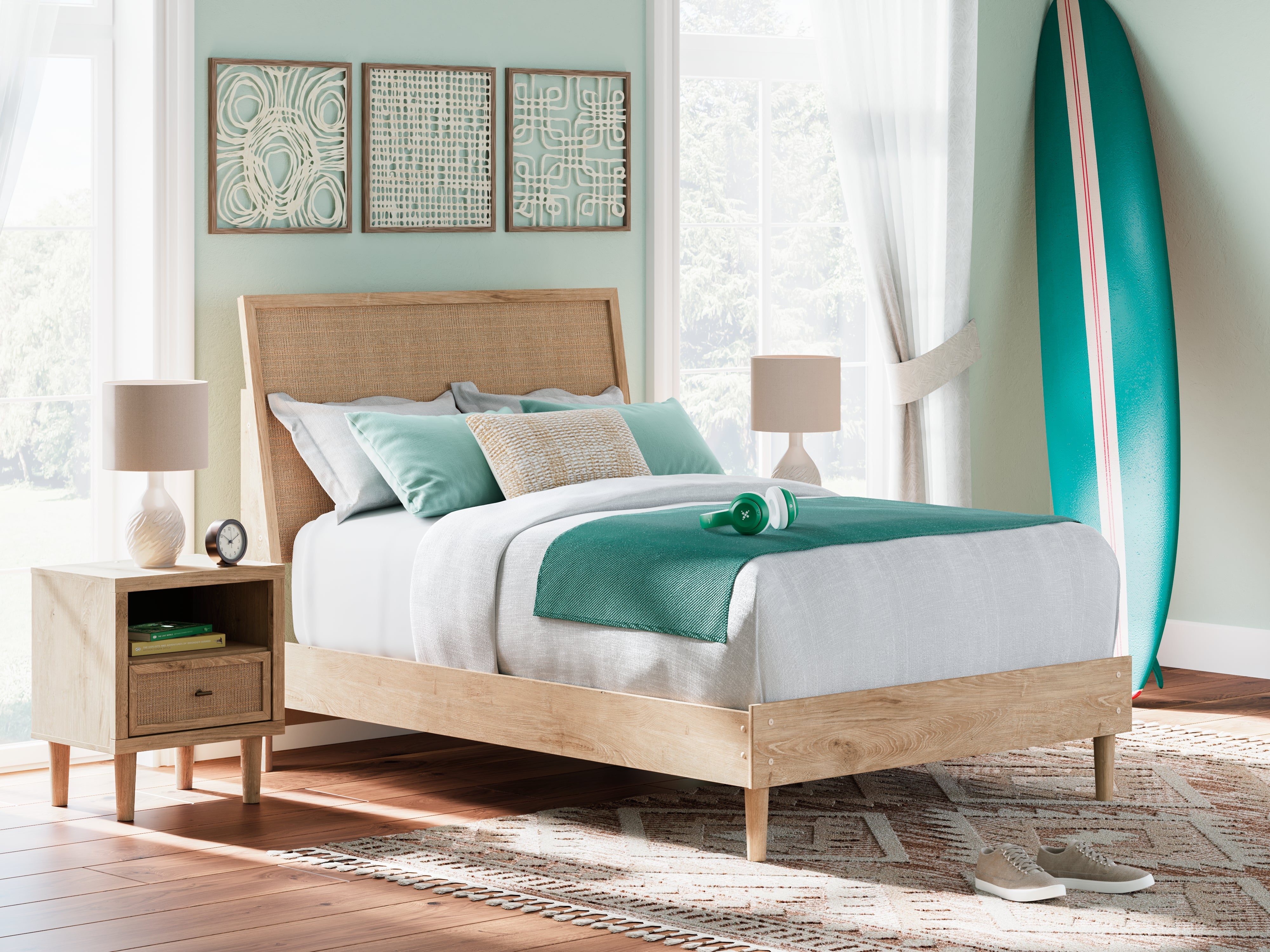 Sectionals for Less - Ashley Furniture - Cielden Bedroom - Twin Panel Bed / Two-tone - B1199B18