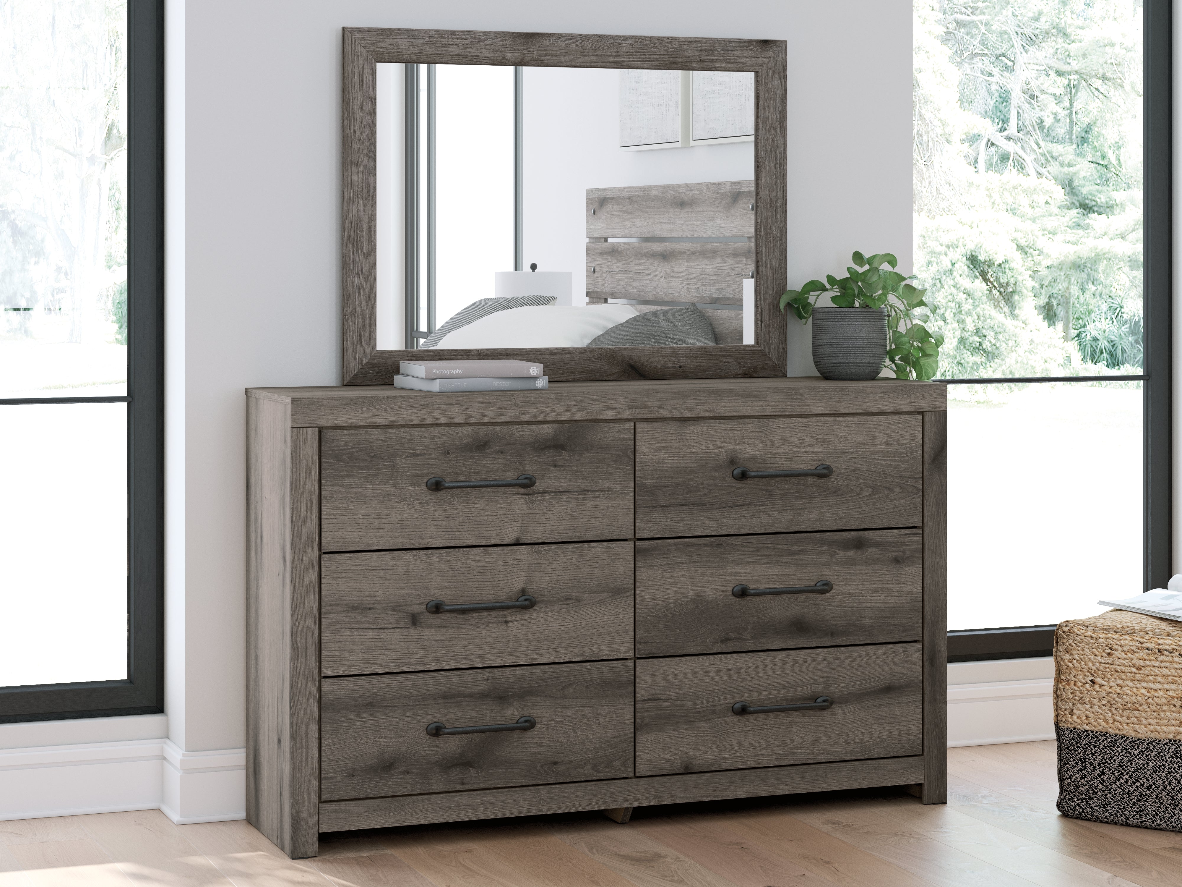 Sectionals for Less - Ashley Furniture - Graystorm Bedroom - Two Drawer Night Stand / Brown Gray - PCB2405-92