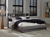 Sectionals for Less - Ashley Furniture - Verishaw Bedroom - King Upholstered Bed / Gray - PCB2721B21