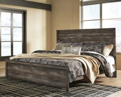 Sectionals for Less - Ashley Furniture - Wynnlow Bedroom - Queen Upholstered Poster Bed / Gray - B440B7