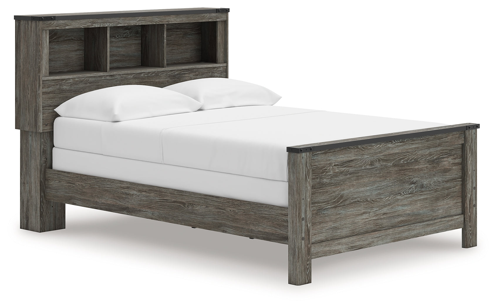 Sectionals for Less - Ashley Furniture - Frandern Bedroom - Full Panel Bed with Storage / Black/Gray - B4480B24