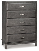Sectionals for Less - Ashley Furniture - Caitbrook Bedroom - California King Storage Bed with 8 Drawers / Gray - B476B7