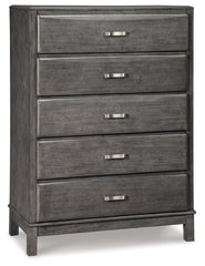 Sectionals for Less - Ashley Furniture - Caitbrook Bedroom - California King Storage Bed with 8 Drawers / Gray - B476B7