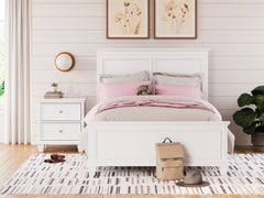 Sectionals for Less - Ashley Furniture - Fortman Bedroom - Queen Panel Storage Bed / White - B680B20