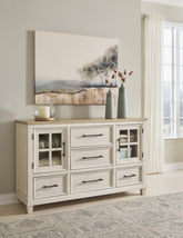 Sectionals for Less - Ashley Furniture - Shaybrock Bedroom - California King Panel Bed / Antique White - B683B7