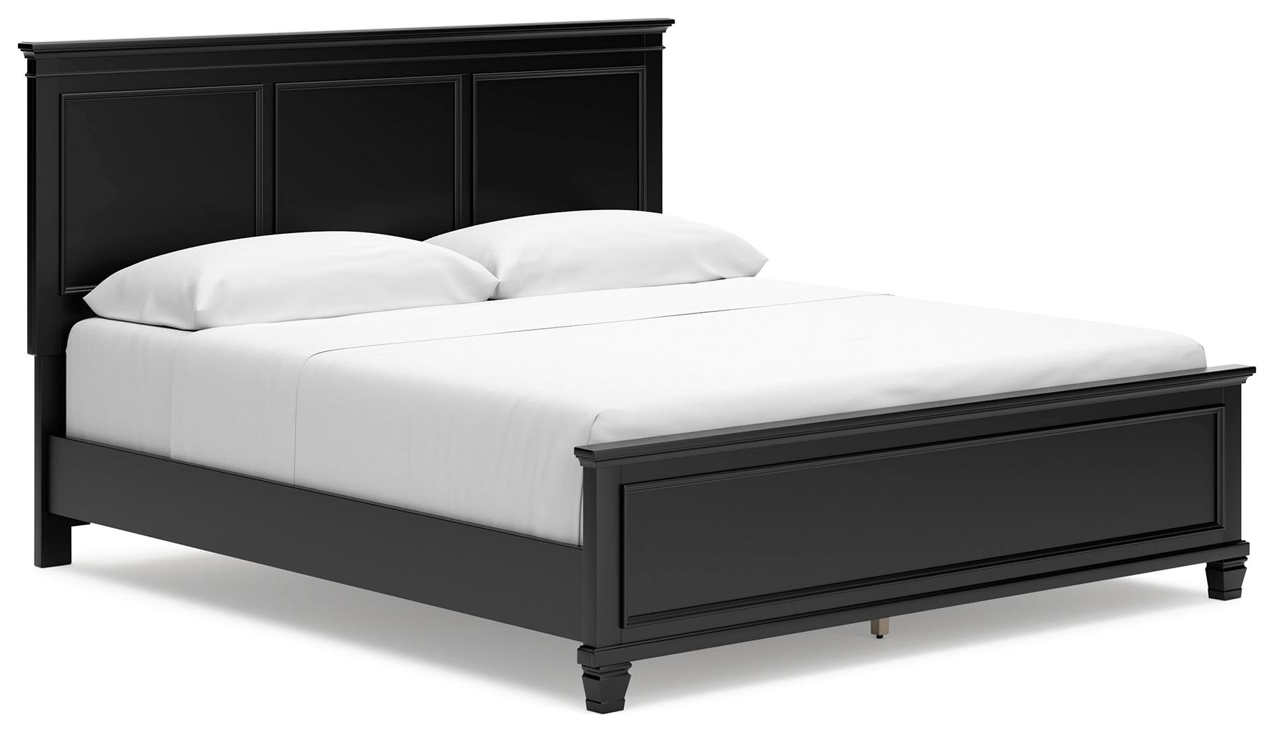 Sectionals for Less - Ashley Furniture - Lanolee Bedroom - King Panel Storage Bed / Black - B687B19