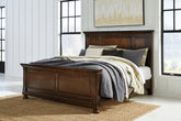 Sectionals for Less - Ashley Furniture - Porter Bedroom - California King Sleigh Storage Bed / Rustic Brown - B697B47