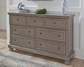 Sectionals for Less - Ashley Furniture - Lettner Bedroom - Queen Panel Storage Bed / Light Gray - B733B31