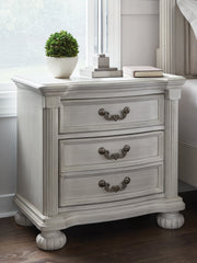 Sectionals for Less - Ashley Furniture - Montelaine Bedroom - Three Drawer Night Stand / Antique White - B795-93