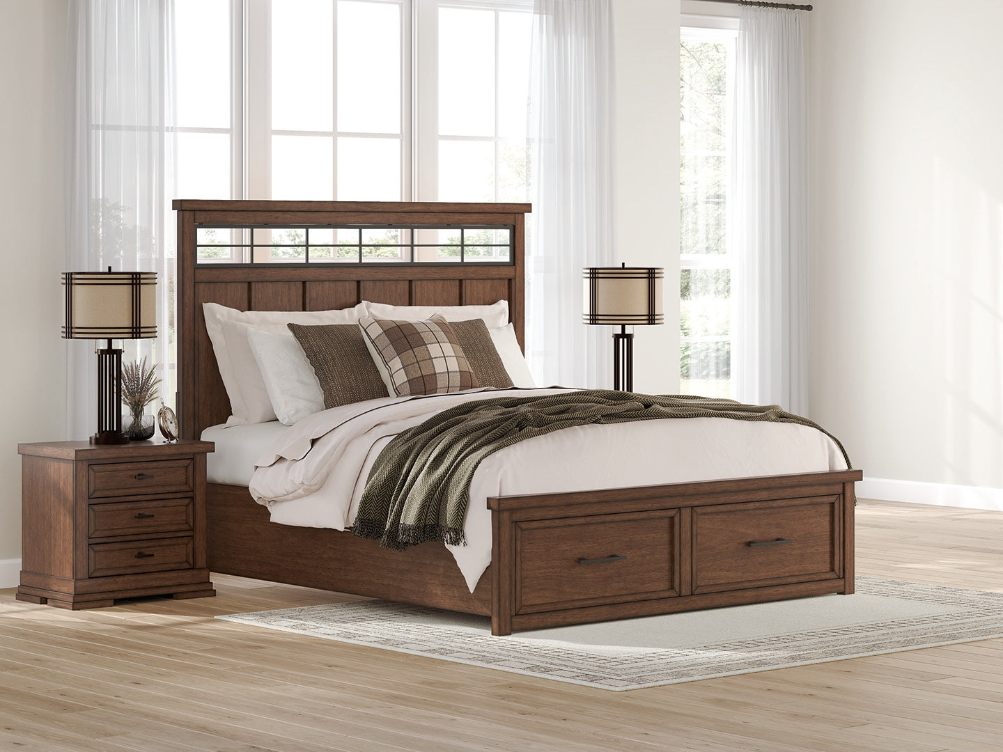 Sectionals for Less - Ashley Furniture - Taffenbrook Bedroom - Dresser / Medium Brown - B849-31