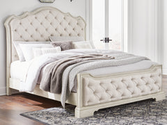 Sectionals for Less - Ashley Furniture - Arlendyne Bedroom - California King Upholstered Bed / Antique White - B980B5