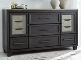 Sectionals for Less - Ashley Furniture - Foyland Bedroom - Two Drawer Night Stand / Black/Brown - B989-92