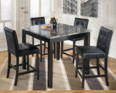 Sectionals for Less - Ashley Furniture - Maysville Dining Room - Square Counter TBL Set (5/CN) / Black - D154-223