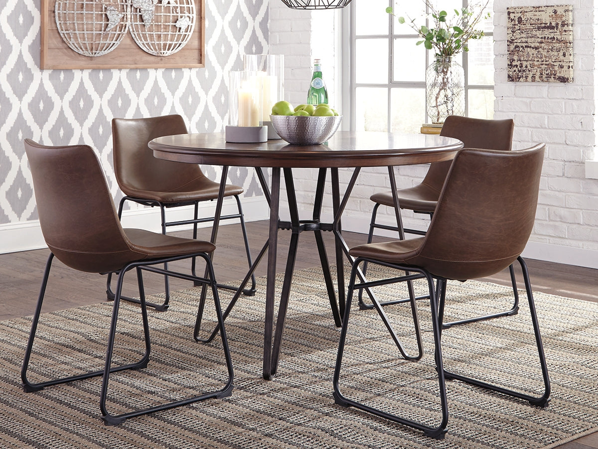 Sectionals for Less - Ashley Furniture - Centiar Dining Room - Dining Chair (Set of 2) / Brown/Black - D372-01X2