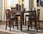 Sectionals for Less - Ashley Furniture - Bennox Dining Room - DRM Counter Table Set (5/CN) / Brown - D384-223