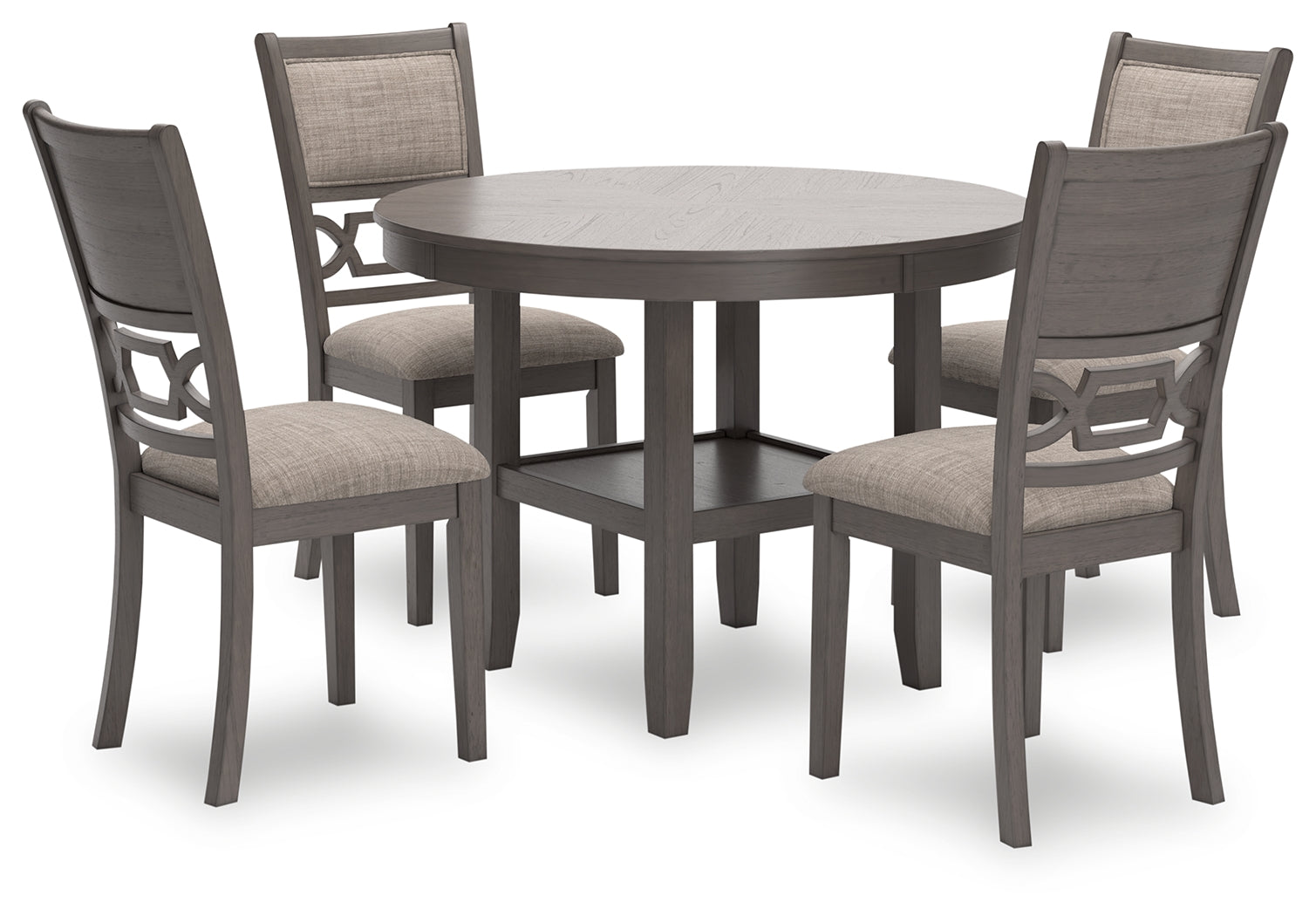 Sectionals for Less - Ashley Furniture - Wrenning Dining Room - Dining Room Table Set (5/CN) / Gray - D425-225