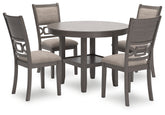 Sectionals for Less - Ashley Furniture - Wrenning Dining Room - Dining Room Table Set (5/CN) / Gray - D425-225