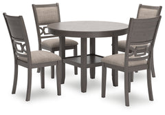 Sectionals for Less - Ashley Furniture - Wrenning Dining Room - Dining Room Table Set (5/CN) / Gray - D425-225