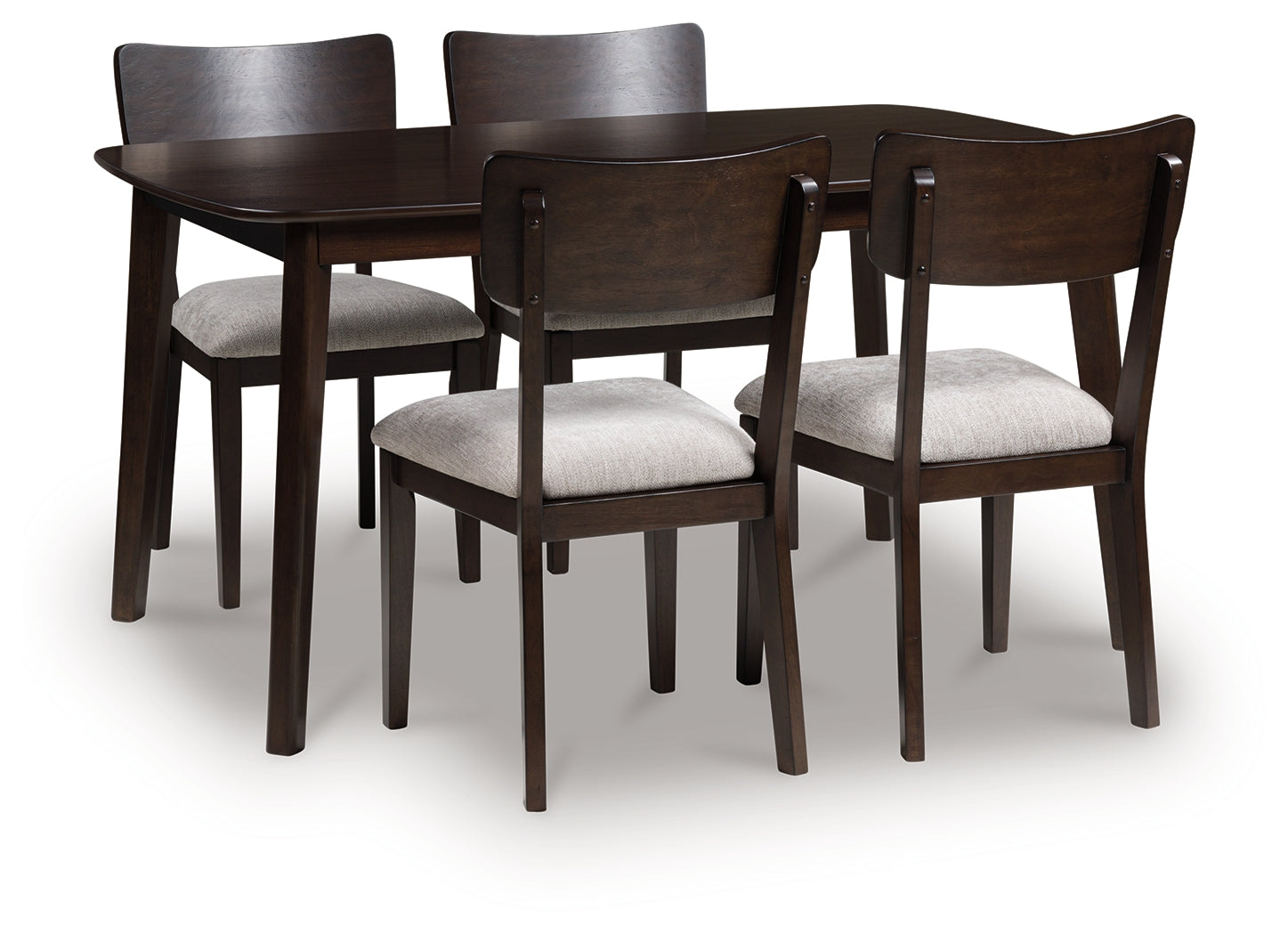 Sectionals for Less - Ashley Furniture - Mallenette Dining Table and 4 Chairs (Set of 5) - Dining Room Table Set (5/CN) / Merlot - PCD607-225
