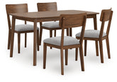 Sectionals for Less - Ashley Furniture - Tameride Dining Table and 4 Chairs (Set of 5) - Dining Room Table Set (5/CN) / Brown - PCD609-225