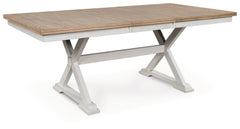 Sectionals for Less - Ashley Furniture - Purlaney Dining Butterfly Extension Table - RECT DRM Butterfly EXT Table / Antique White/Natural - PCD627-35