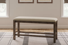 Sectionals for Less - Ashley Furniture - Moriville Dining Room - Upholstered Bench / Beige / 48"W x 17"D x 20"H - D631-00