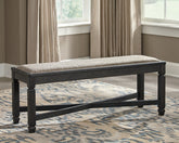 Sectionals for Less - Ashley Furniture - Tyler Creek Dining Room - DBL Counter UPH Bench (1/CN) / Antique Black / 42"W x 15"D x 24"H - D736-09
