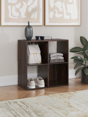 Sectionals for Less - Ashley Furniture - Glosmount Four Cube Organizer - Four Cube Organizer / Cherry/Light Brown - EA1055-2X2
