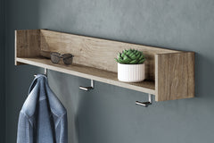 Sectionals for Less - Ashley Furniture - Oliah Wall Decor - Wall Mounted Coat Rack w/Shelf / Natural - EA2270-151