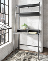 Sectionals for Less - Ashley Furniture - Yarlow Office Desk - Home Office Desk and Shelf / Black - H215-27