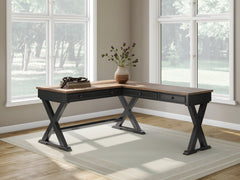 Sectionals for Less - Ashley Furniture - Wildenauer Office Desk - Home Office Desk / Brown/Black - H664H2