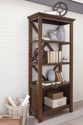 Sectionals for Less - Ashley Furniture - Baldridge Bookcase - Large Bookcase / Rustic Brown - H675-17