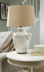 Sectionals for Less - Ashley Furniture - Emelda Lighting - Table Lamp (Set of 2) / Cream - L100664X2