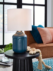 Sectionals for Less - Ashley Furniture - Gierburg Lighting - Table Lamp (Set of 2) / Teal - L180214X2