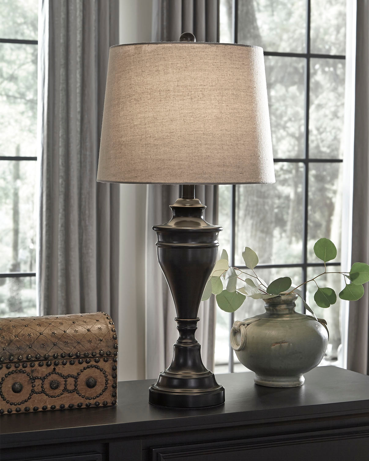 Sectionals for Less - Ashley Furniture - Darlita Lighting - Metal Table Lamp (Set of 2) / Bronze Finish - L204024