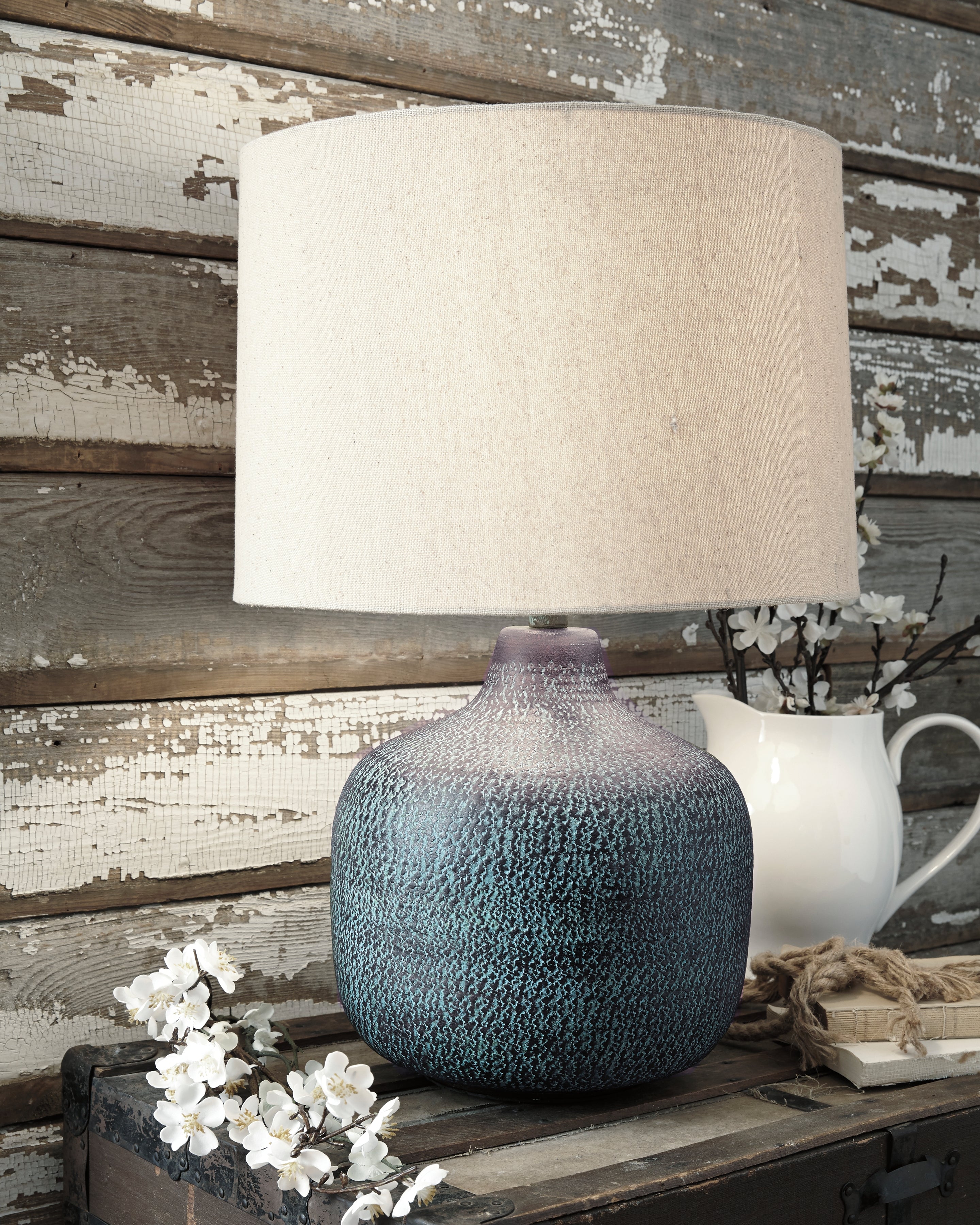 Sectionals for Less - Ashley Furniture - Malthace Lighting - Table Lamp (Set of 2) / Patina - L207304X2