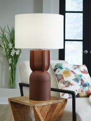 Sectionals for Less - Ashley Furniture - Rowandale Lighting - Metal Table Lamp (1/CN) / Brick Red - L207534