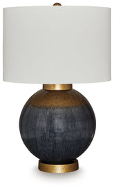 Sectionals for Less - Ashley Furniture - Adara Lighting - Metal Table Lamp (1/CN) / Blue/Gold Finish - L207564