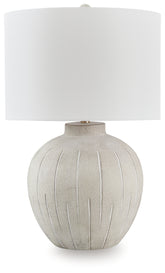 Sectionals for Less - Ashley Furniture - Calbert Lighting - Poly Table Lamp (1/CN) / Warm Gray - L235824