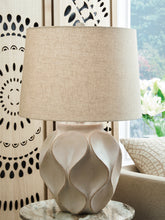 Sectionals for Less - Ashley Furniture - Edselham Lighting - Paper Table Lamp (1/CN) / Distressed Cream - L235974
