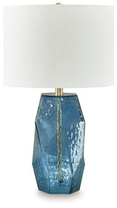 Sectionals for Less - Ashley Furniture - Tallow Lighting - Glass Table Lamp (1/CN) / Blue - L430854
