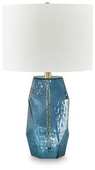 Sectionals for Less - Ashley Furniture - Tallow Lighting - Glass Table Lamp (1/CN) / Blue - L430854
