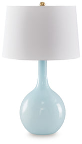 Sectionals for Less - Ashley Furniture - Rylanton Lighting - Glass Table Lamp (1/CN) / Aqua - L430874