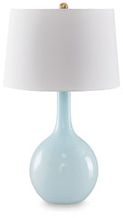 Sectionals for Less - Ashley Furniture - Rylanton Lighting - Glass Table Lamp (1/CN) / Aqua - L430874