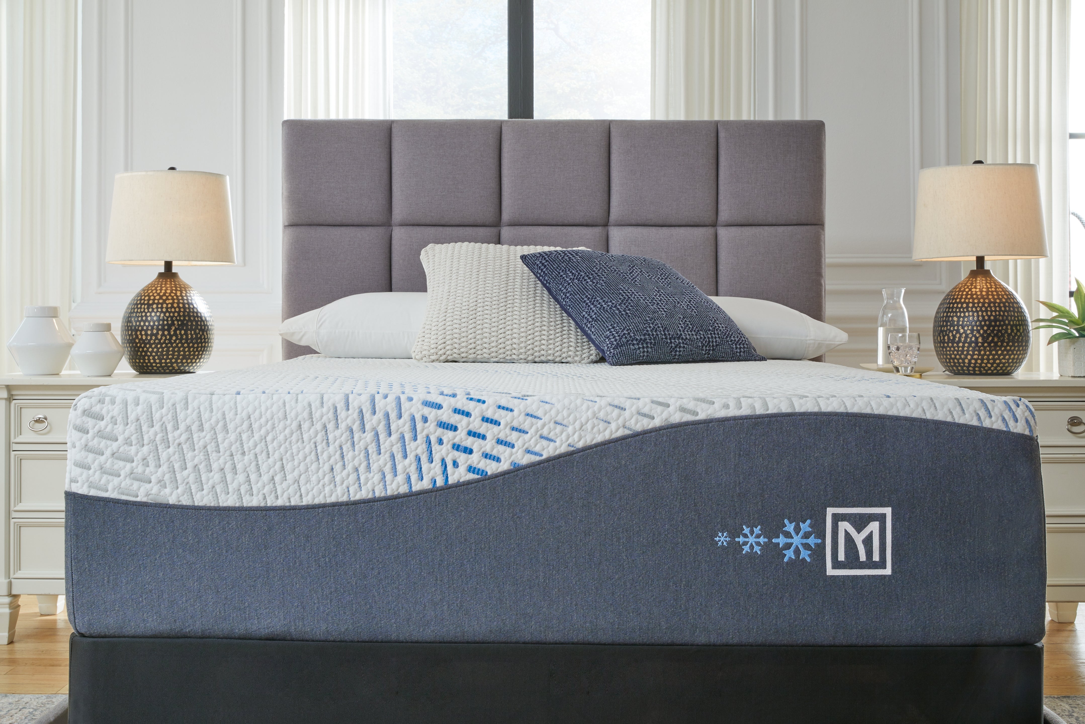 Sectionals for Less - Ashley Furniture - Millennium Luxury Plush Gel Latex Hybrid Mattresses - Queen / White - M50831